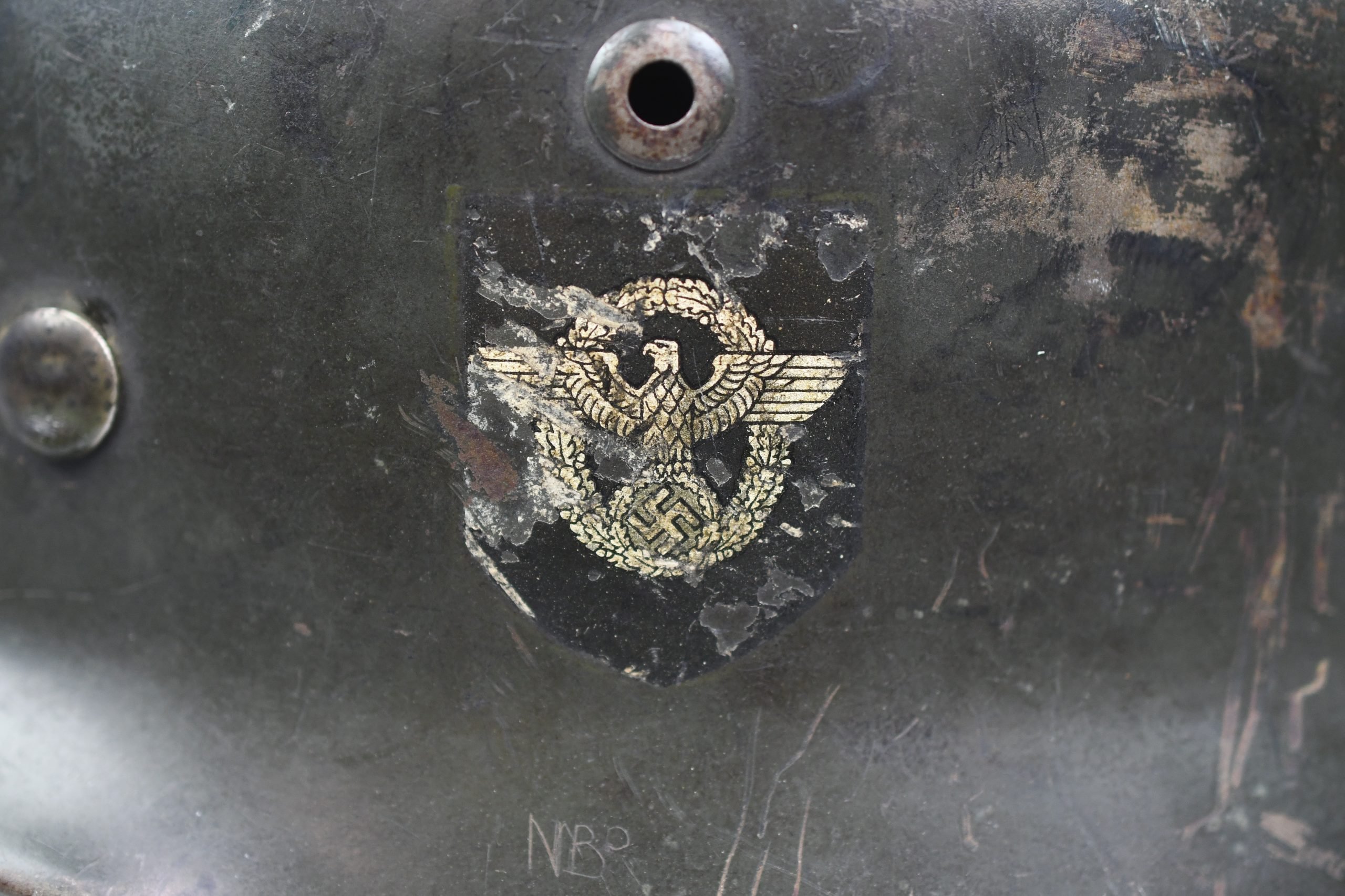 M35 Polizei double decal steel helmet NS66 1938 — image 8
