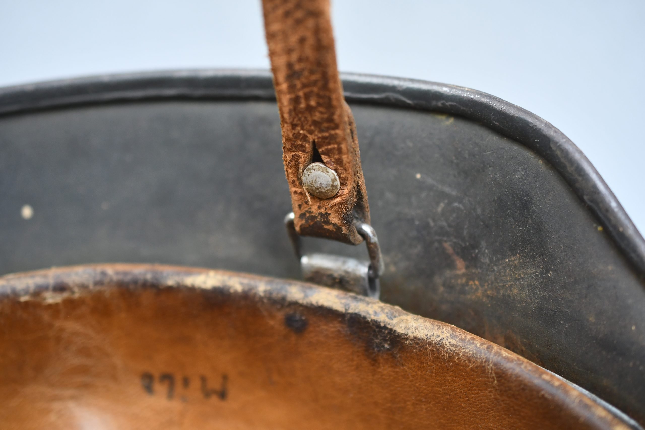 M40 Polizei double decal steel helmet SE64 — image 14