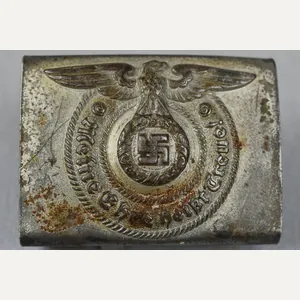 Waffen-SS steel belt buckle by Overhoff & Cie.
