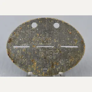 Waffen-SS Estonian volunteer dog tag 'Erkennungsmarke'.