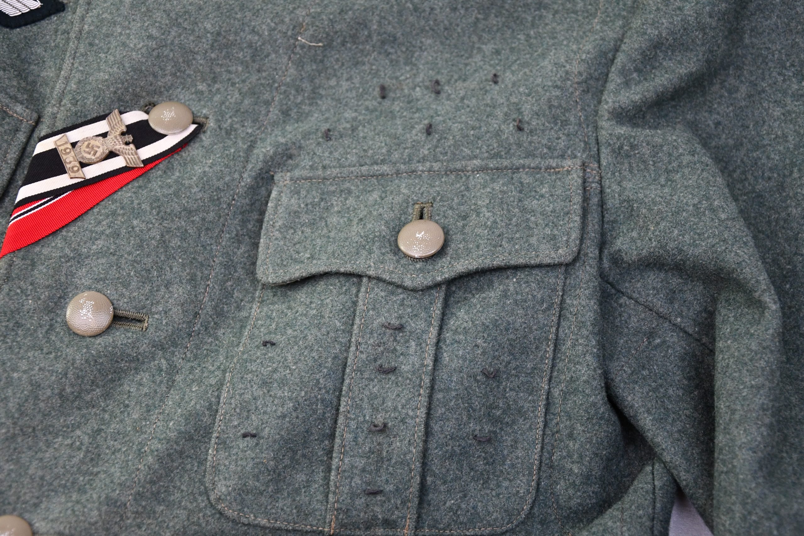 M36 army (Heer) enlisted field blouse converted for officer with Iron Cross clasp 1939 — image 10