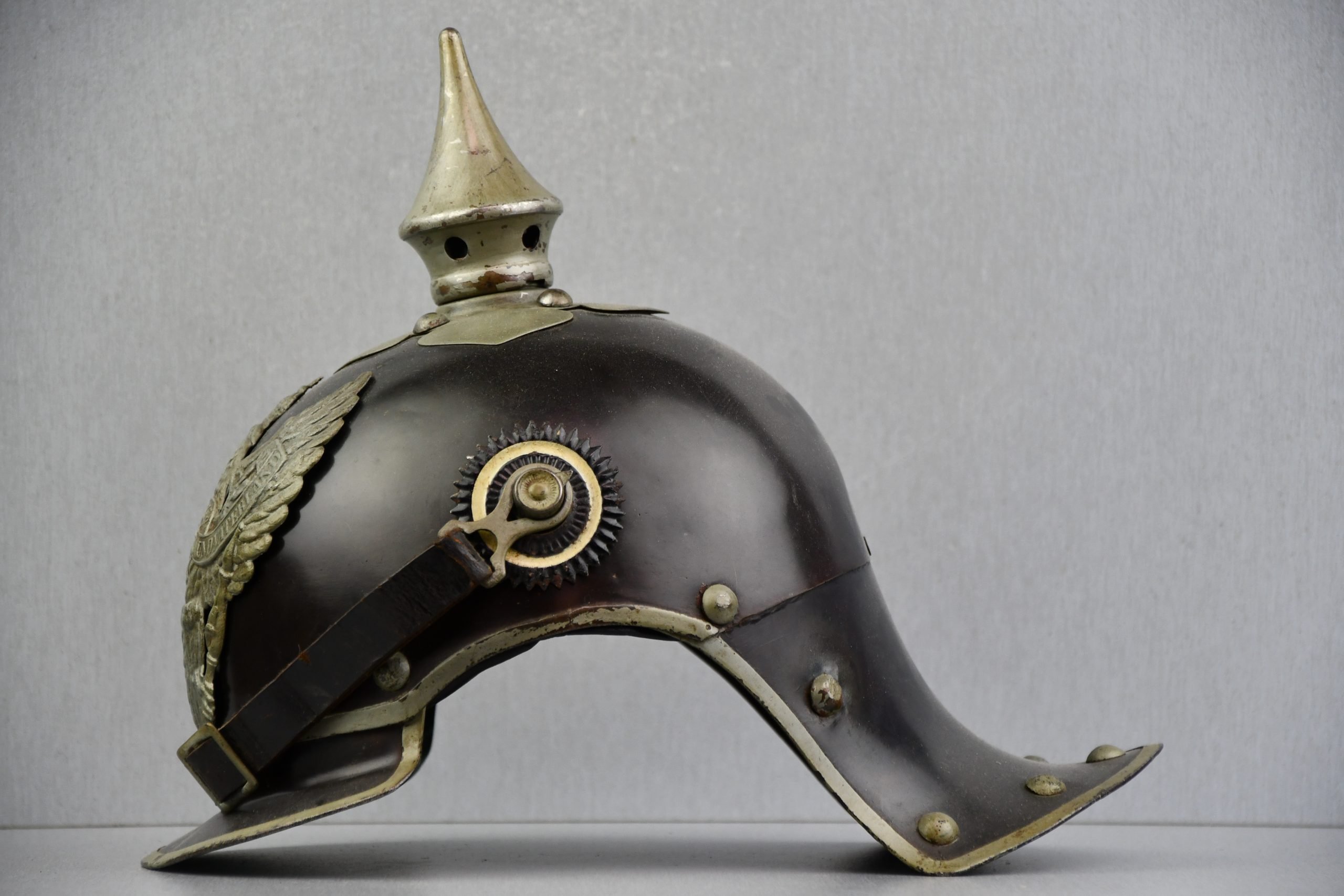 WW1 German Prussian M15 'Jäger Zu Pferde' enlisted steel spike helmet 1916 — image 2