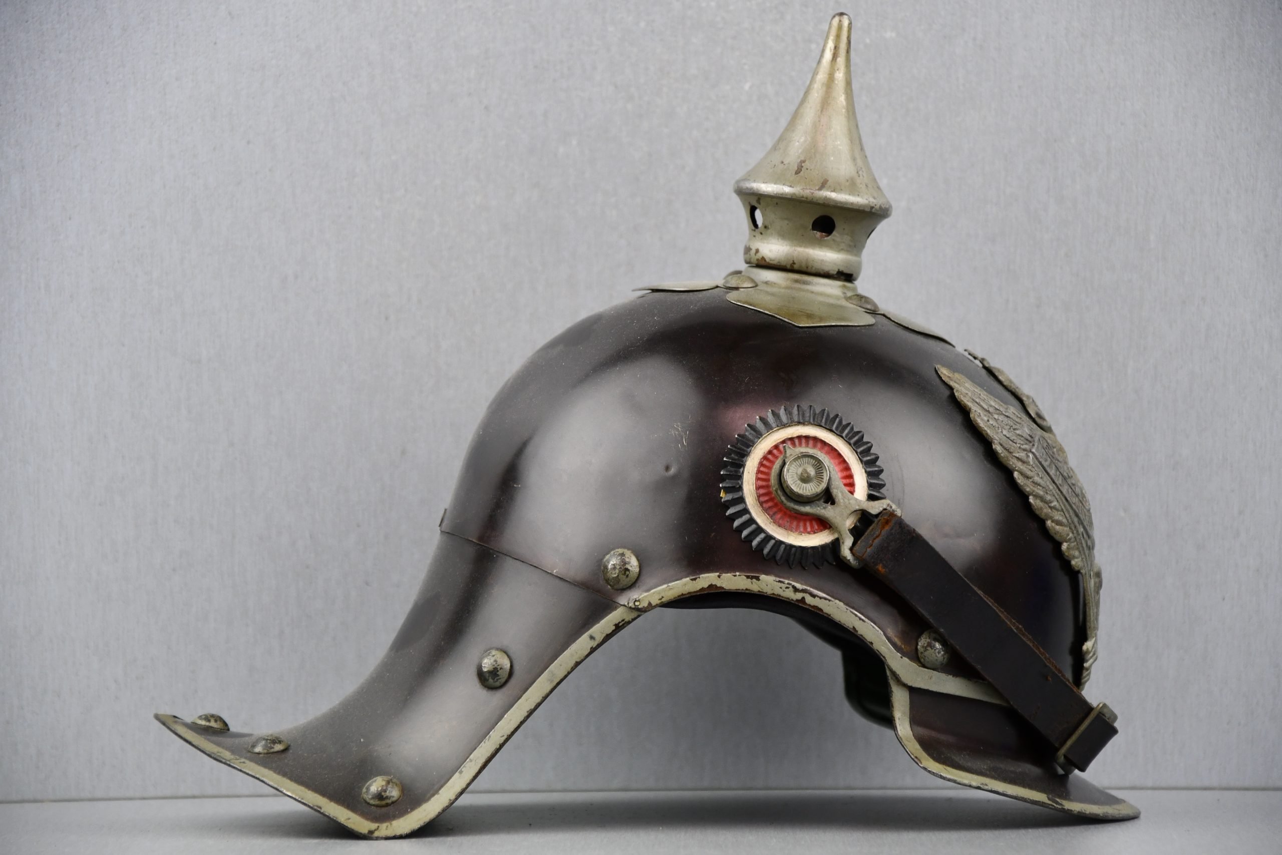 WW1 German Prussian M15 'Jäger Zu Pferde' enlisted steel spike helmet 1916 — image 4