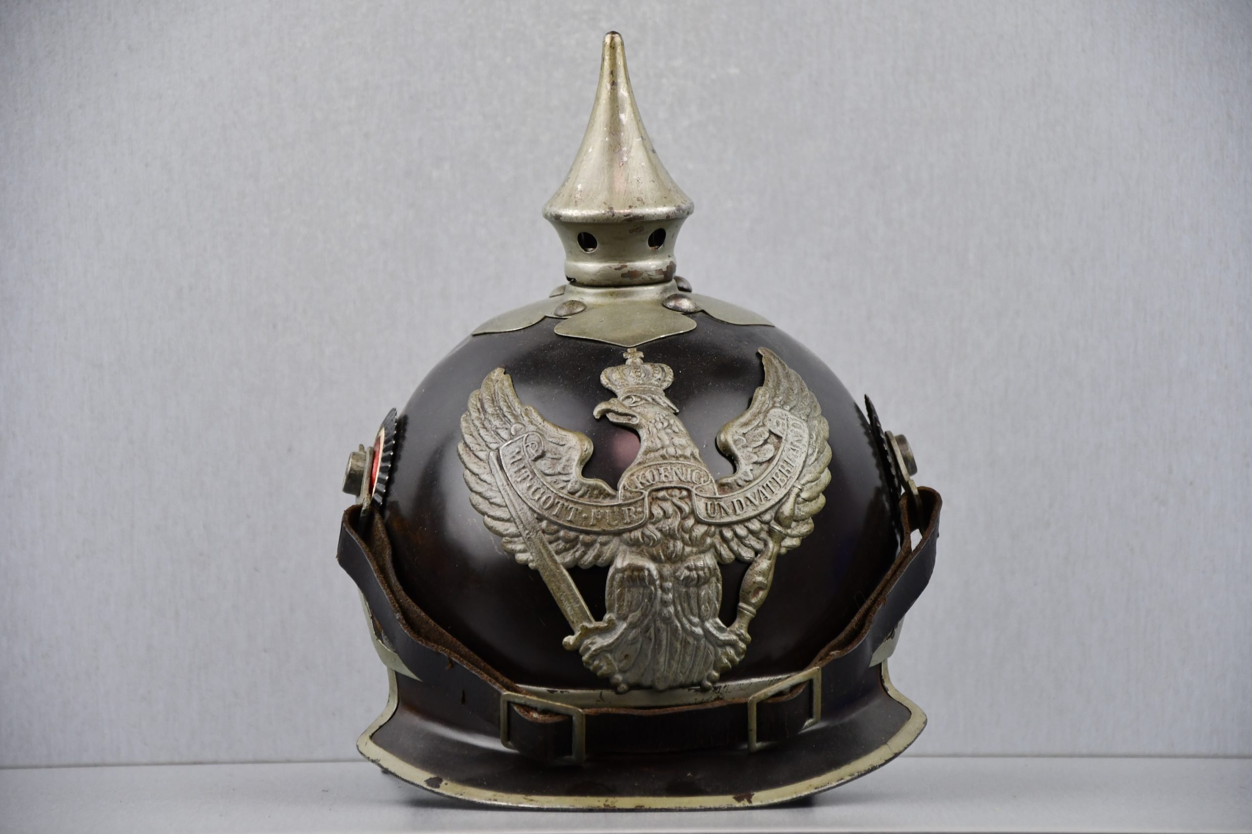 WW1 German Prussian M15 'Jäger Zu Pferde' enlisted steel spike helmet 1916 — image 5