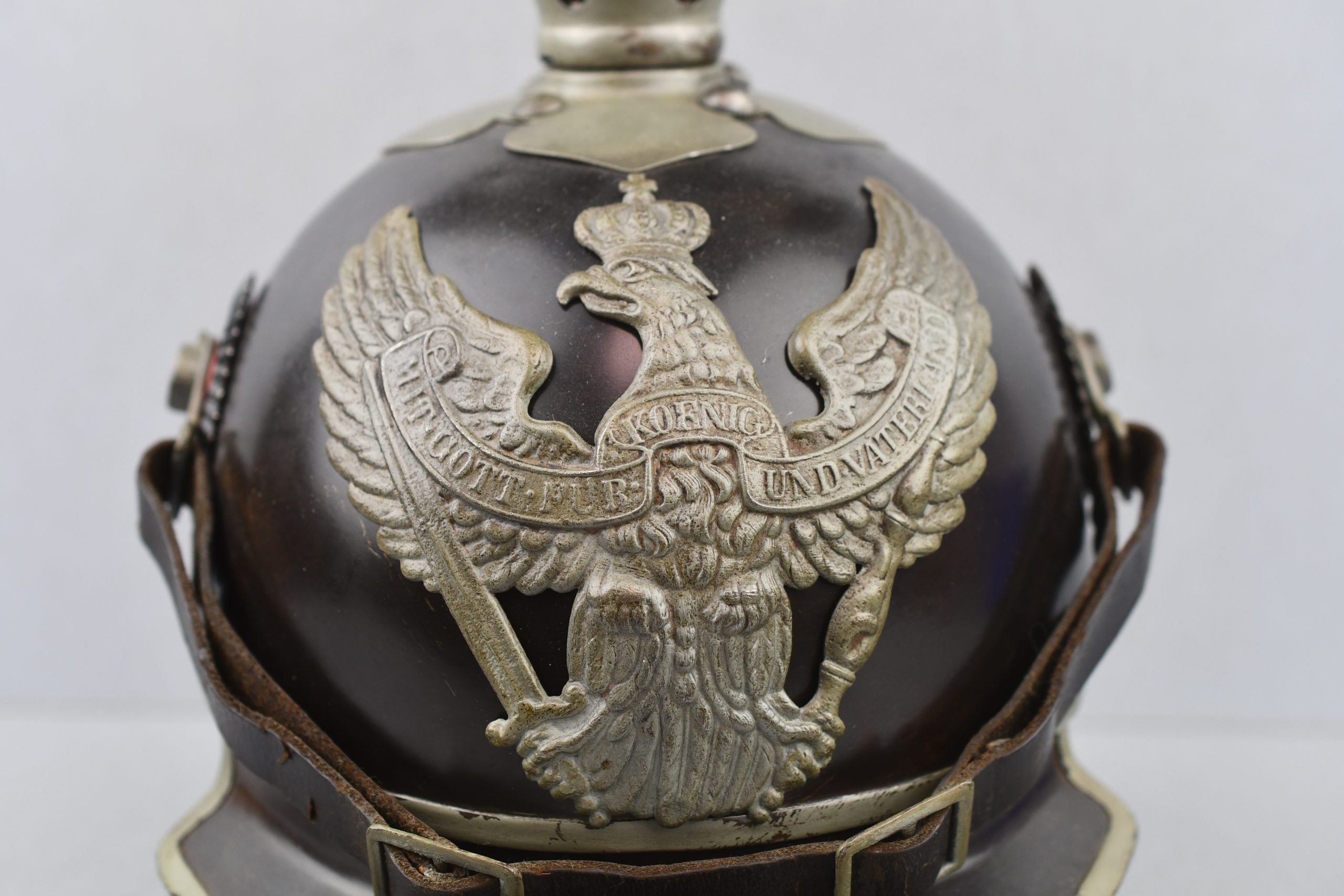 WW1 German Prussian M15 'Jäger Zu Pferde' enlisted steel spike helmet 1916 — image 6