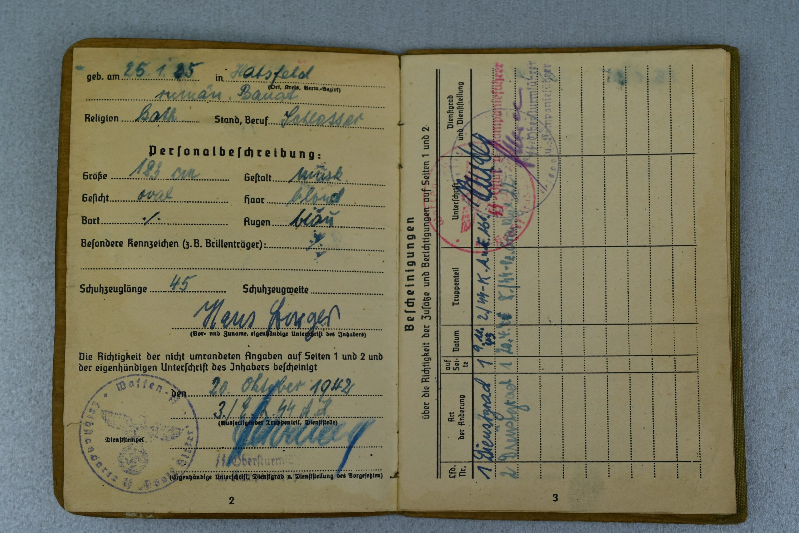 Waffen-SS Soldbuch Leibstandarte Adolf Hitler – Frundsberg – Normandy – Market Garden — image 4