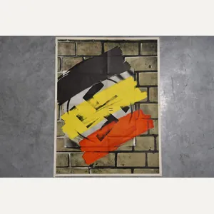 Original WWII Anti-Nazi Belgian Propaganda Poster 1944 100 × 75