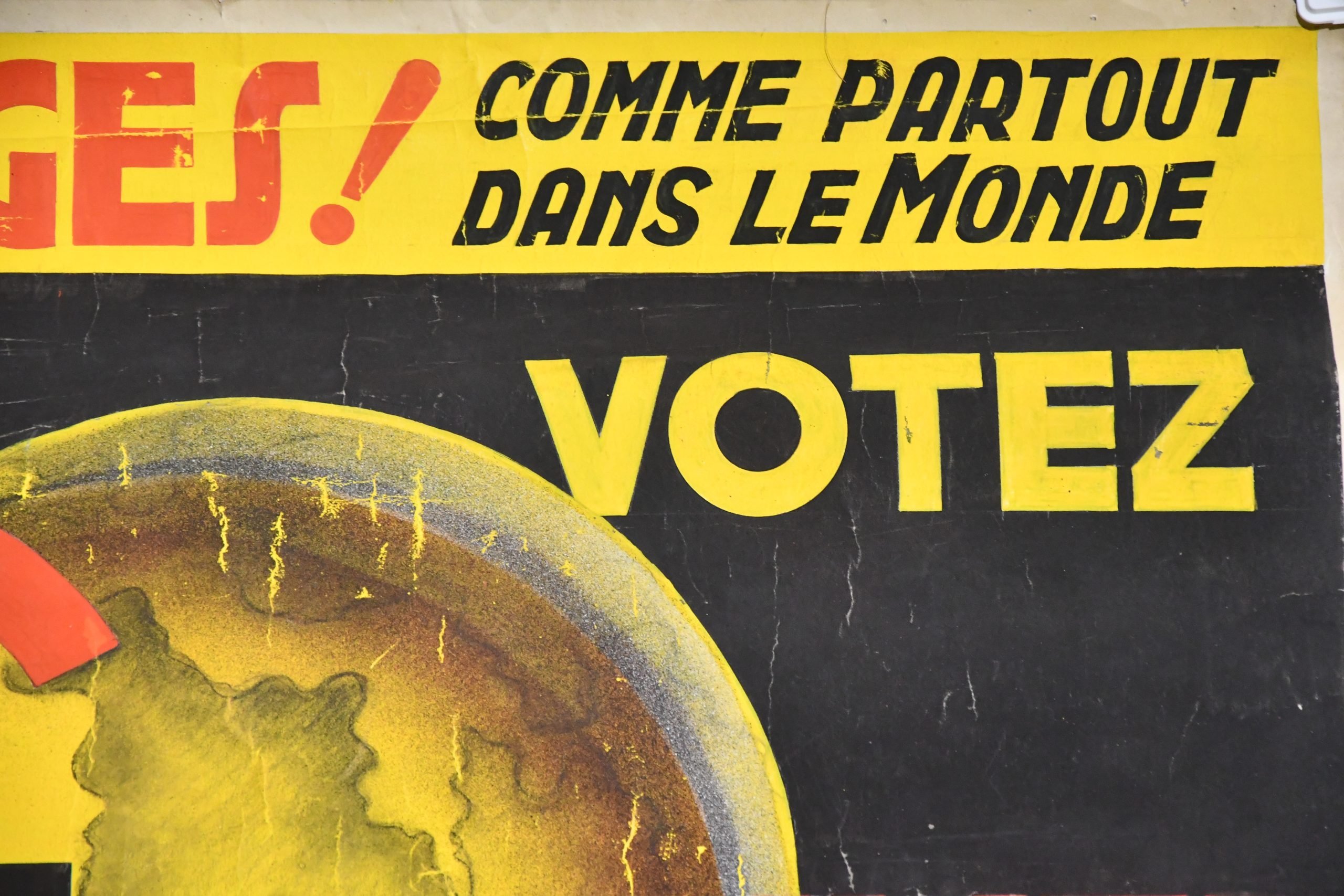 Large Belgian Political Poster 'Votez Communiste' – Artist Bill Bouquet – 1946 – 100 × 65 — image 4
