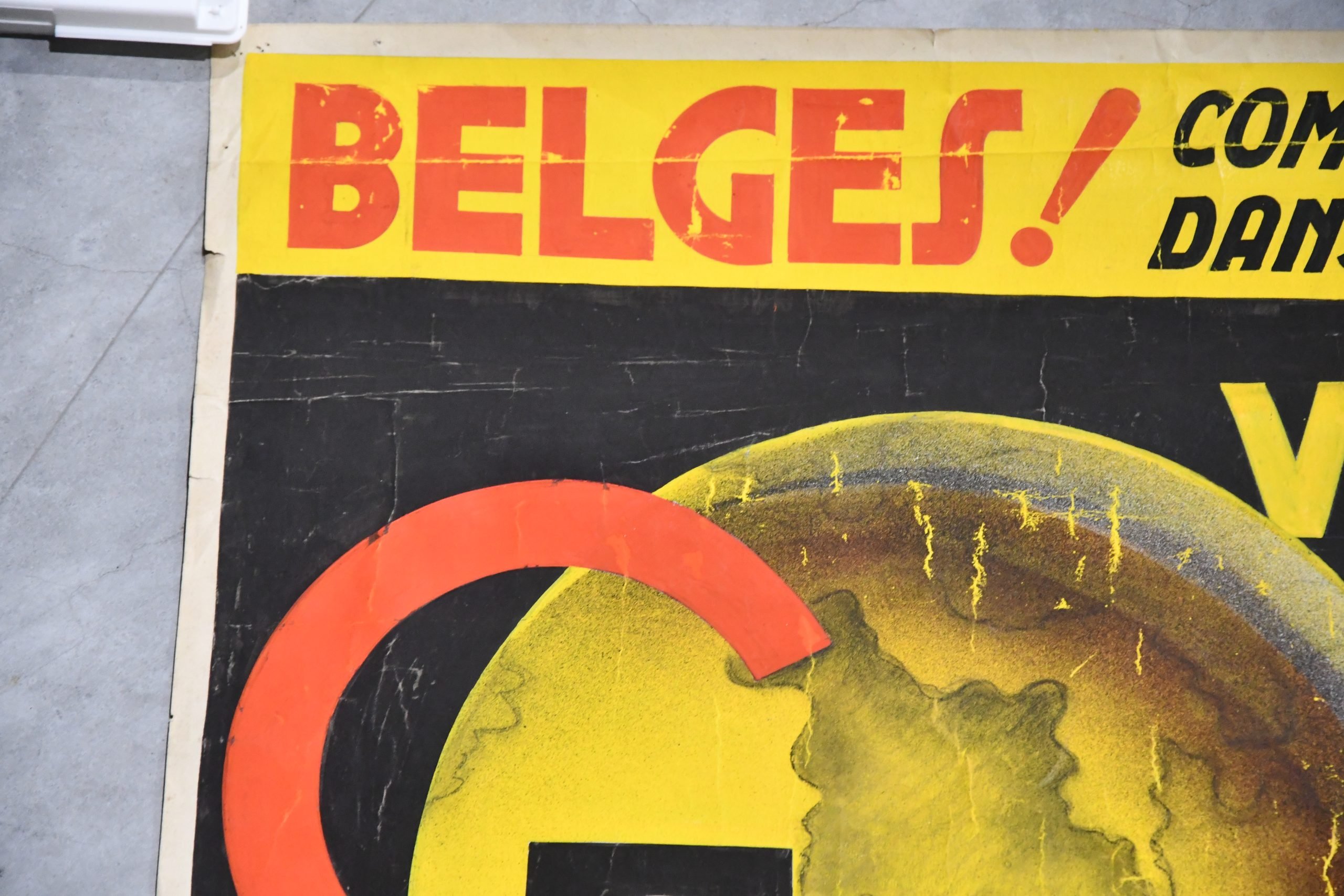 Large Belgian Political Poster 'Votez Communiste' – Artist Bill Bouquet – 1946 – 100 × 65 — image 5