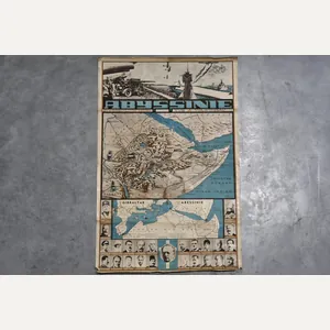 Poster 'Italian Invasion of Abyssinia' 1930's 100 × 65