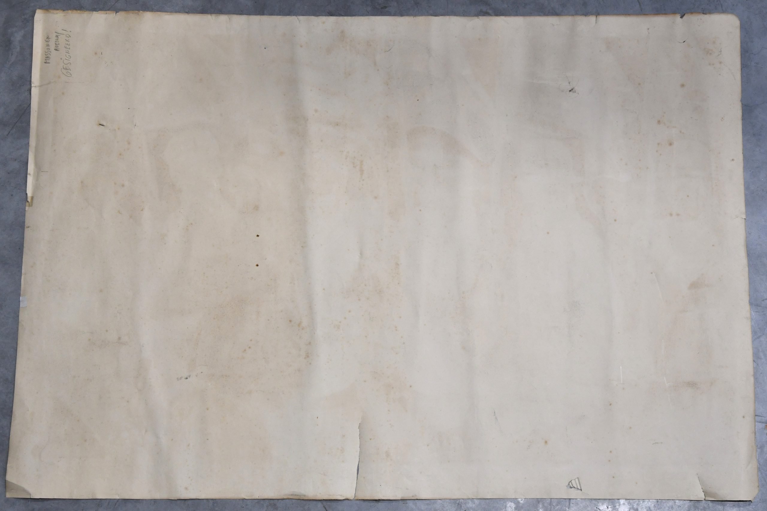 Large Original WWI Allied Soldiers Charcoal Drawing – Signed – 125 × 85 — image 6