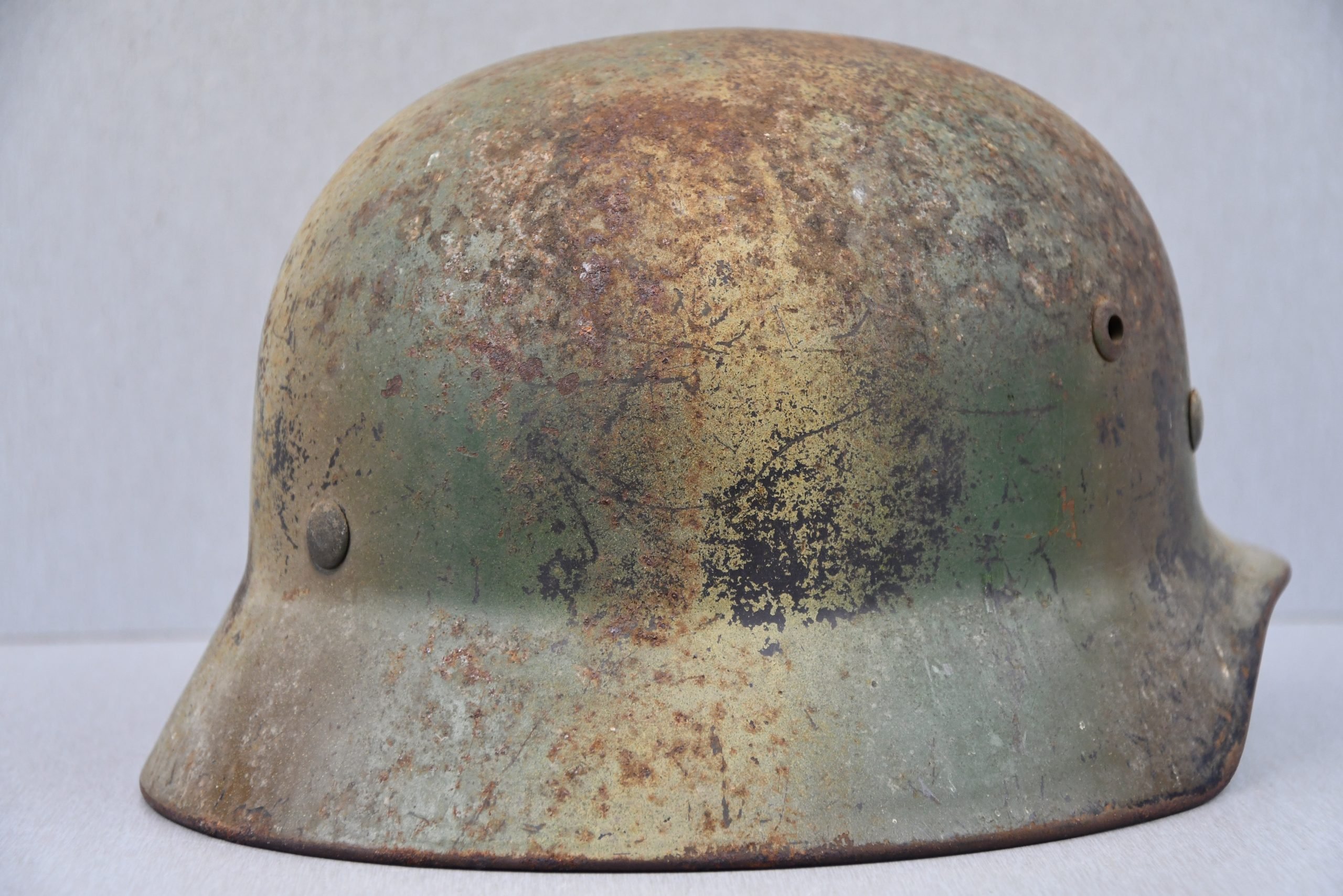 M35 Luftwaffe two tone 'Normandy' camouflage helmet Q62 — image 7