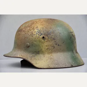 M35 Luftwaffe two tone 'Normandy' camouflage helmet Q62