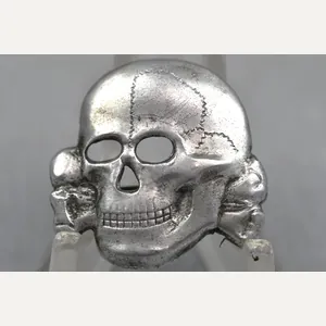 SS visor cap skull 'Totenkopf' by RZM 499/41 Fritz Zimmermann