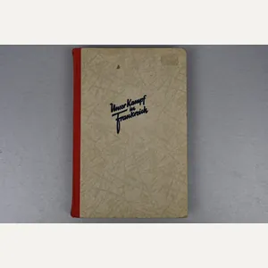 Hardcover book Unser Kampf in Frankreich published by F. Bruckmann