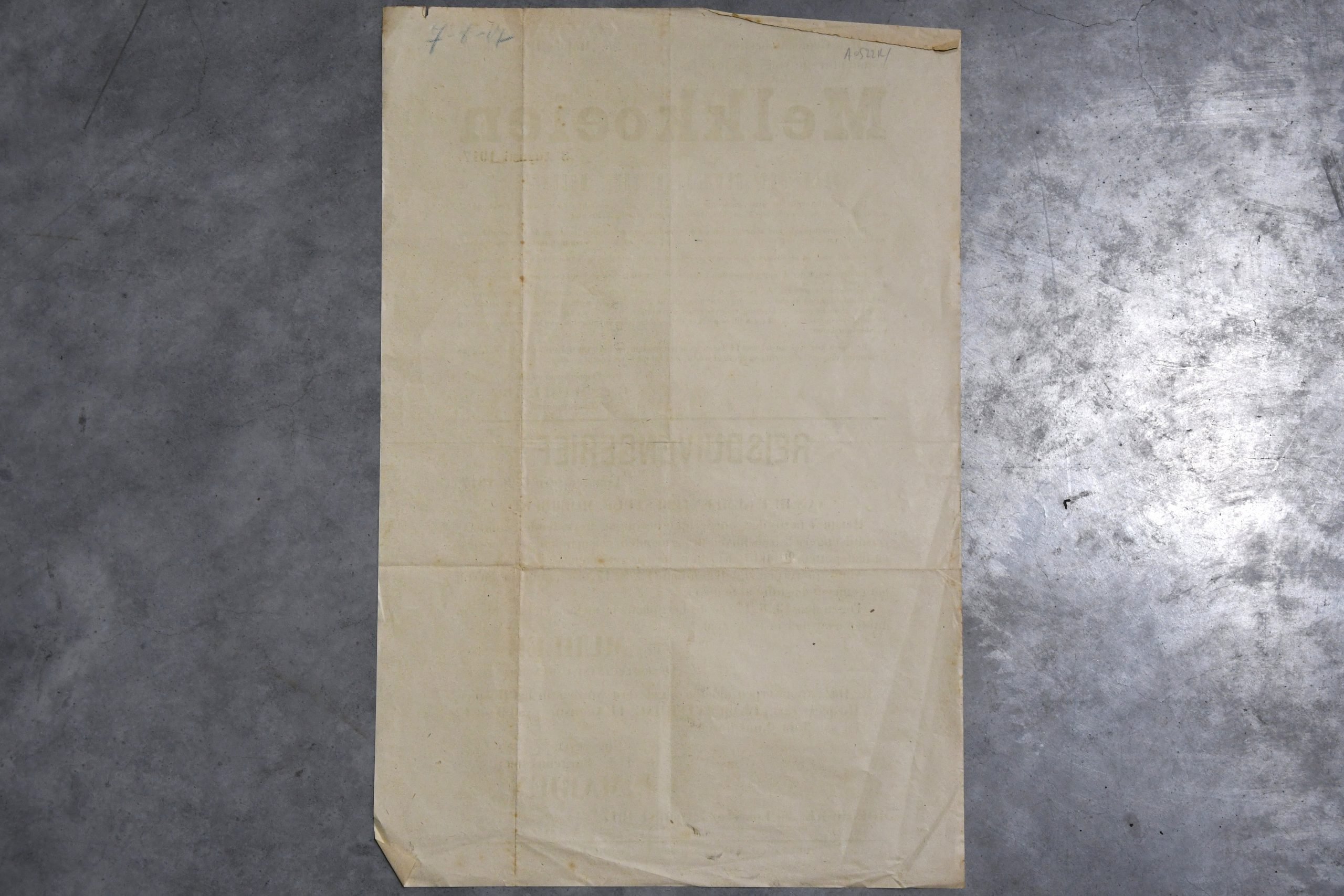 Original WWI German Occupation Poster 'Melkkoeien / Reisduivengerief' – Moerbeke / Lokeren – 1917 – approx. 55 × 36 cm — image 2