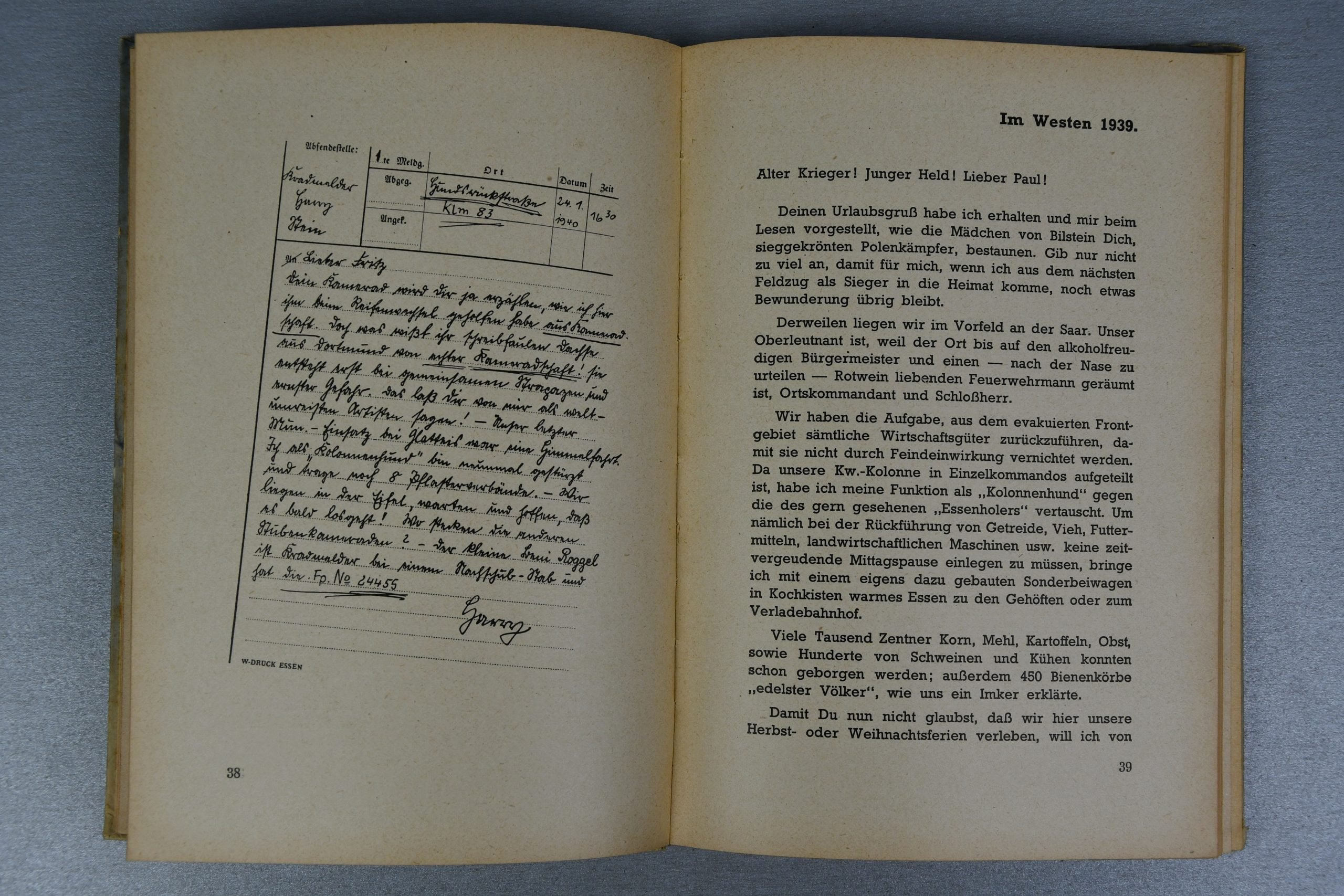 Softcover book Aus der Kradmeldertasche by Hanns Temmesfeld — image 3