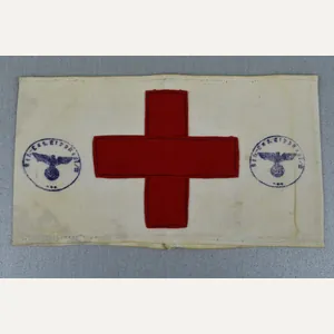 Wehrmacht medic 'Sanitäter' armband with Reserve Lazaret acceptance stamp