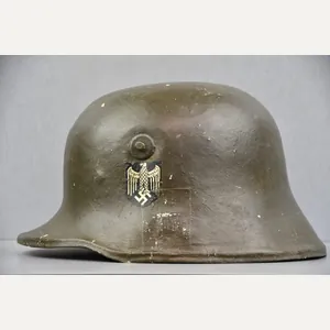 RARE WW2 German Children's Helmet – Papier-Mâché Construction with Original …