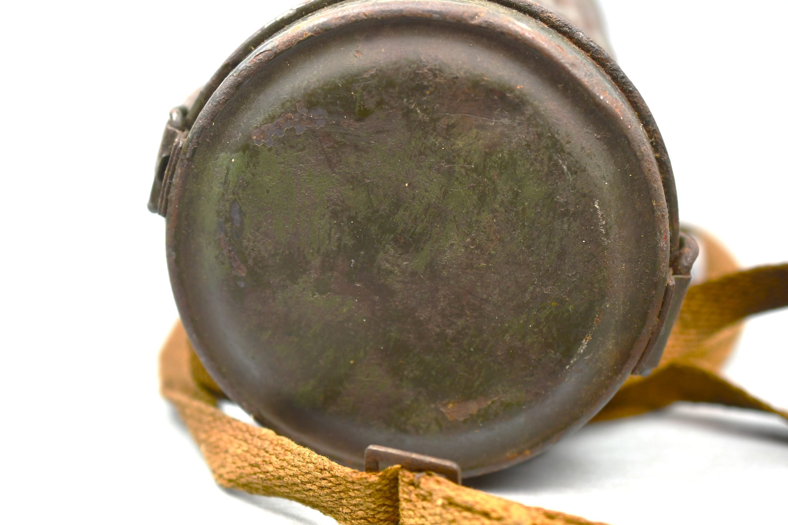 M31 Luftwaffe gas mask with two tone camouflage canister unit marked Flak-Abteilung 441 'Caen' Normandy 1944′ — image 11