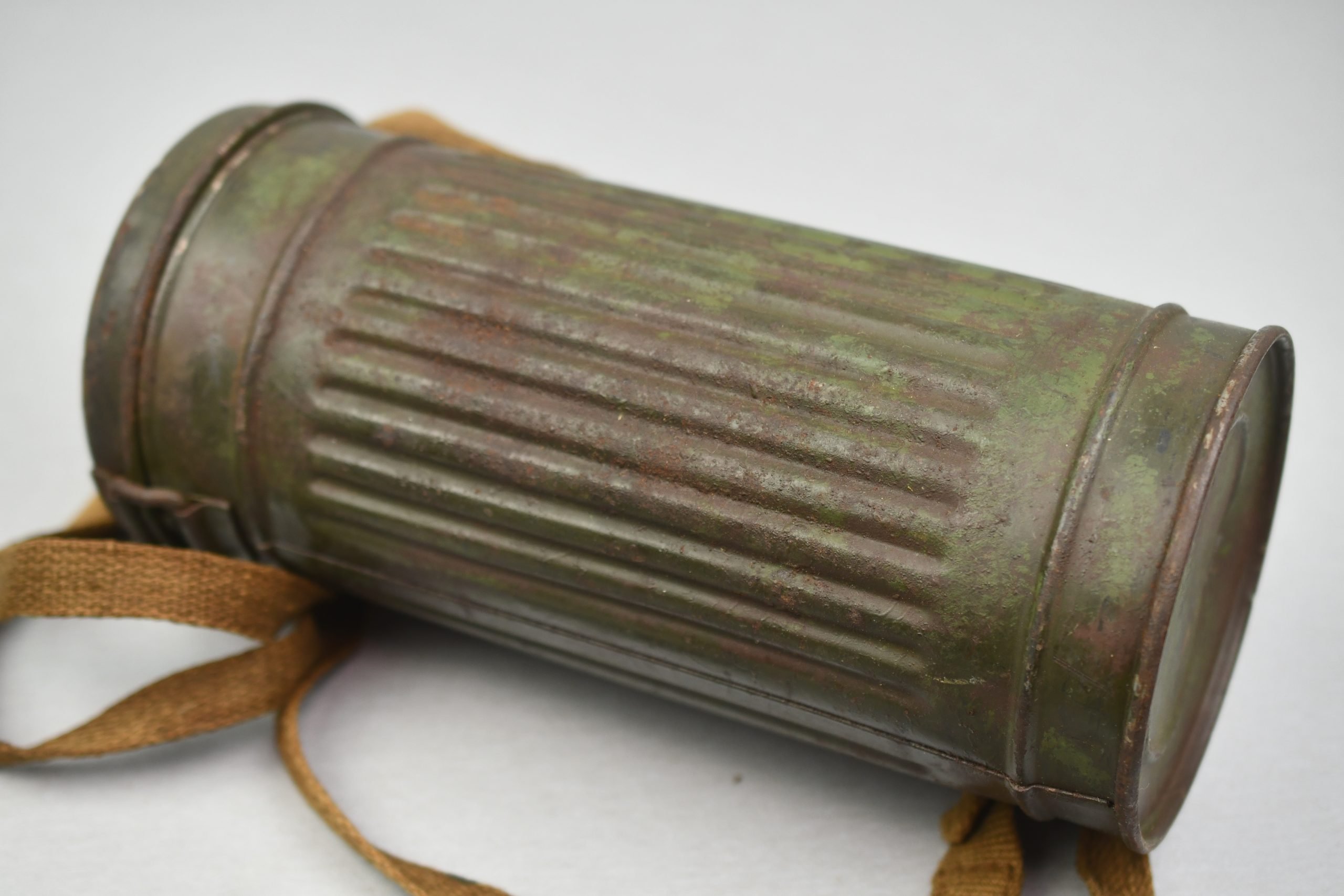 M31 Luftwaffe gas mask with two tone camouflage canister unit marked Flak-Abteilung 441 'Caen' Normandy 1944′ — image 9