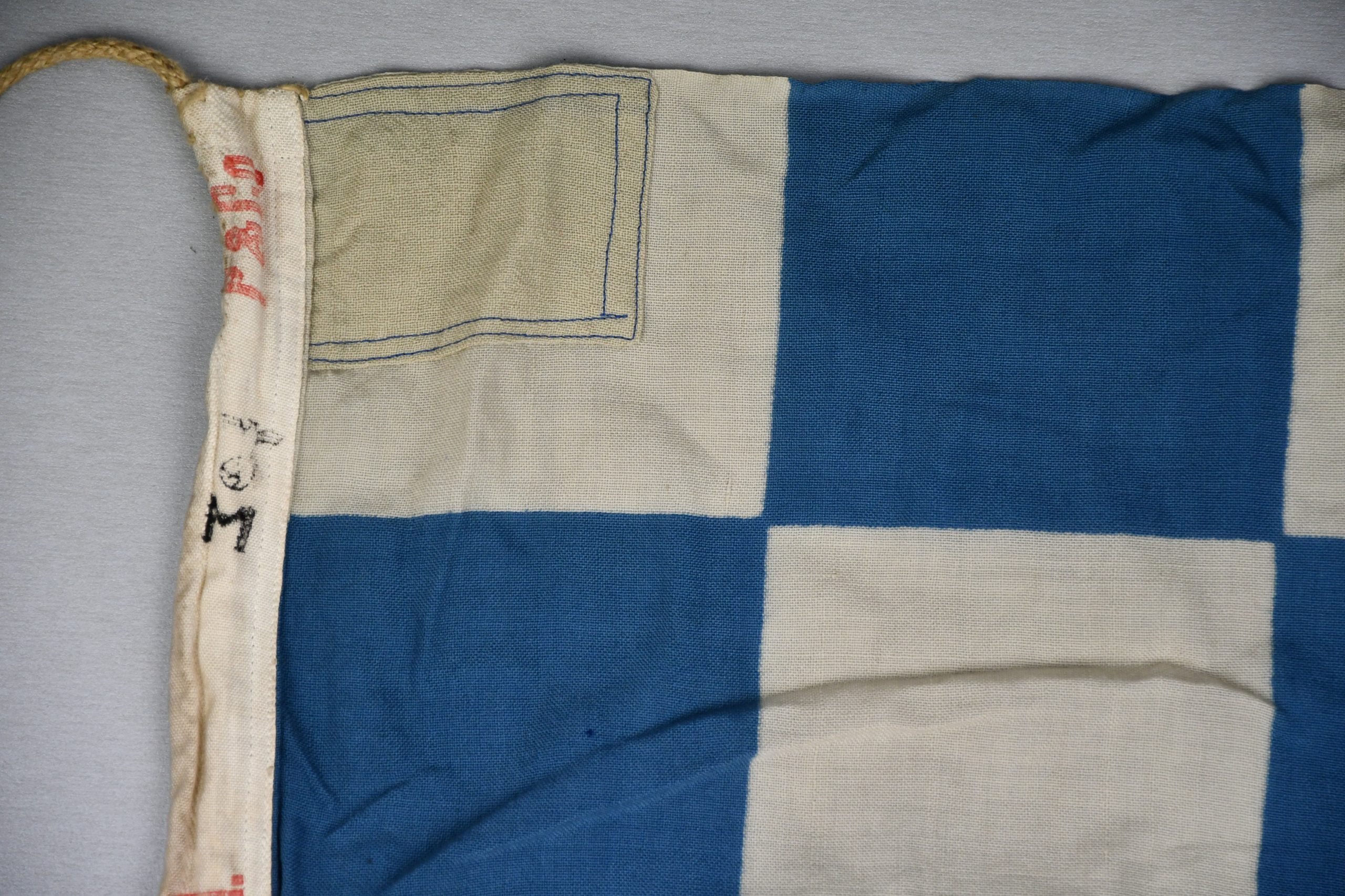 WW2 German Kriegsmarine International Signal Flag 'N' by P&Co. 50 x 60 — image 7