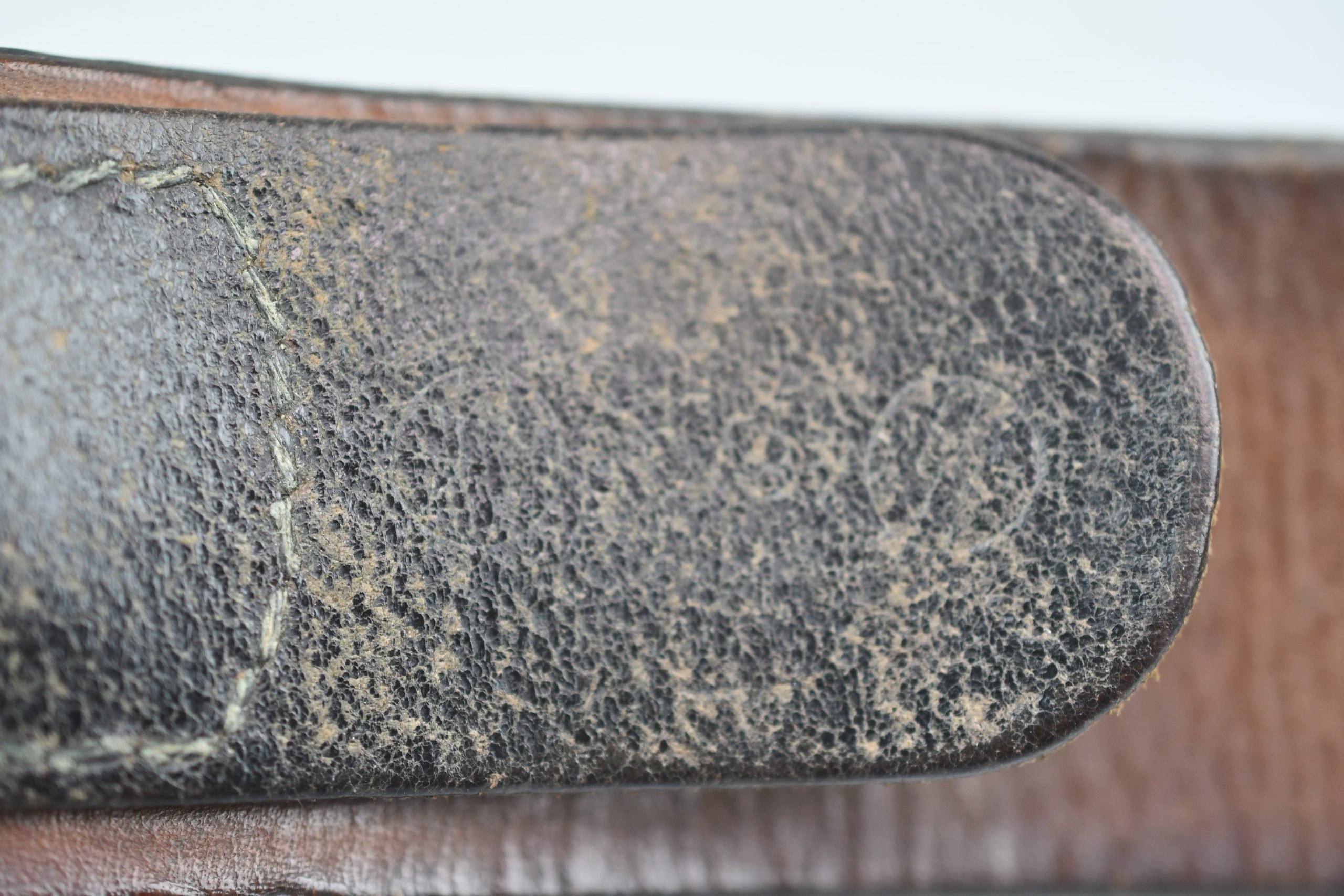 Waffen-SS aluminum belt buckle by SS 36/40 RZM 'Overhoff & Cie'with SS marked belt — image 5