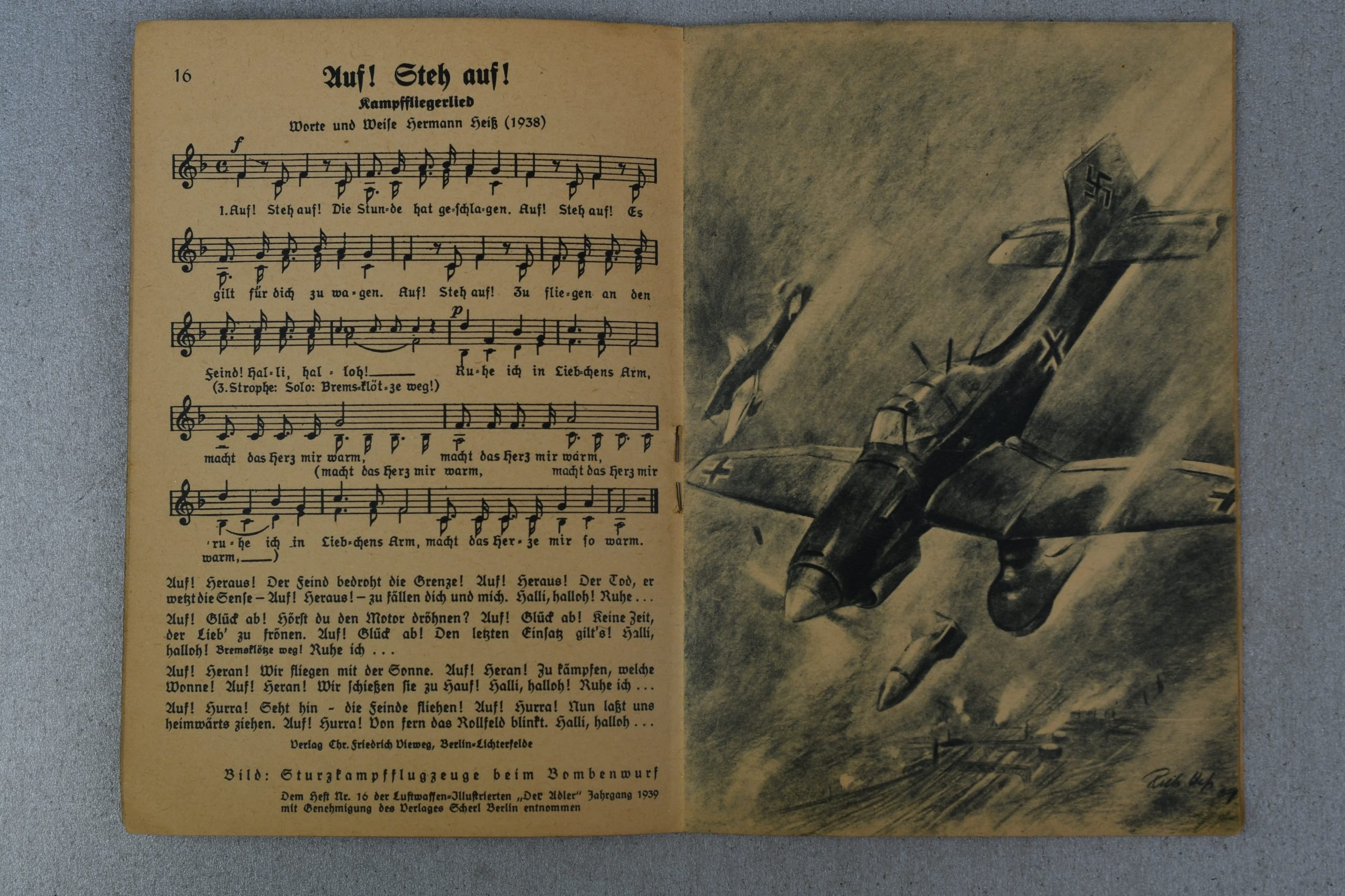 Luftwaffe Song Book 'Adler-Liederheft' Liederbuch der Luftwaffe — image 4