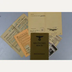 Deutsches Reich Reisepass Grouping With Travel Documents and Tickets 1942