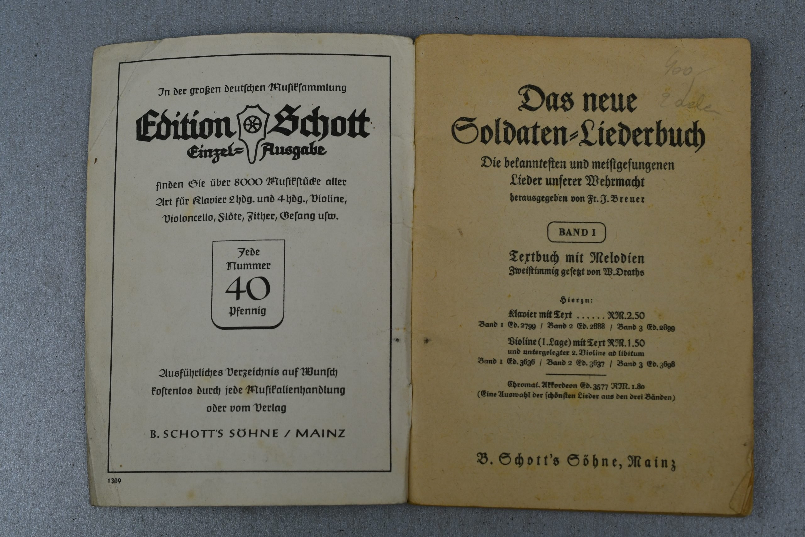 German Wehrmacht Song Book 'Das Neue Soldaten-Liederbuch' — image 2