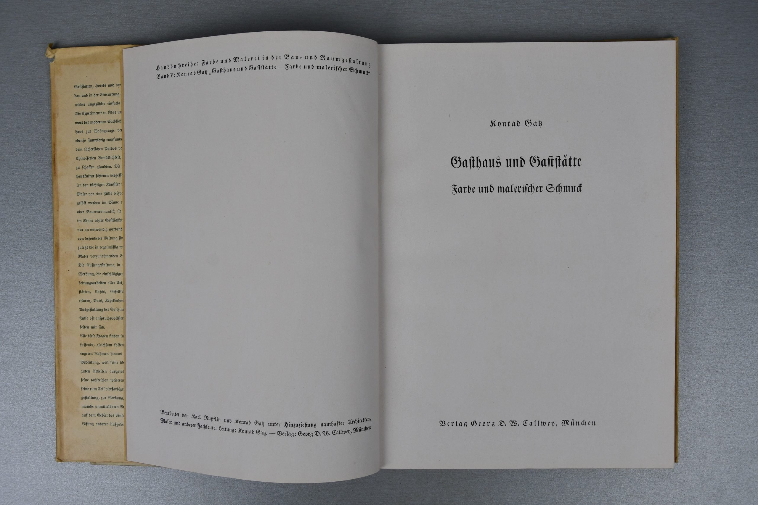 Hardcover book Gasthaus und Gaststätte – Farbe und malerischer Schmuck by Konrad Gatz — image 3