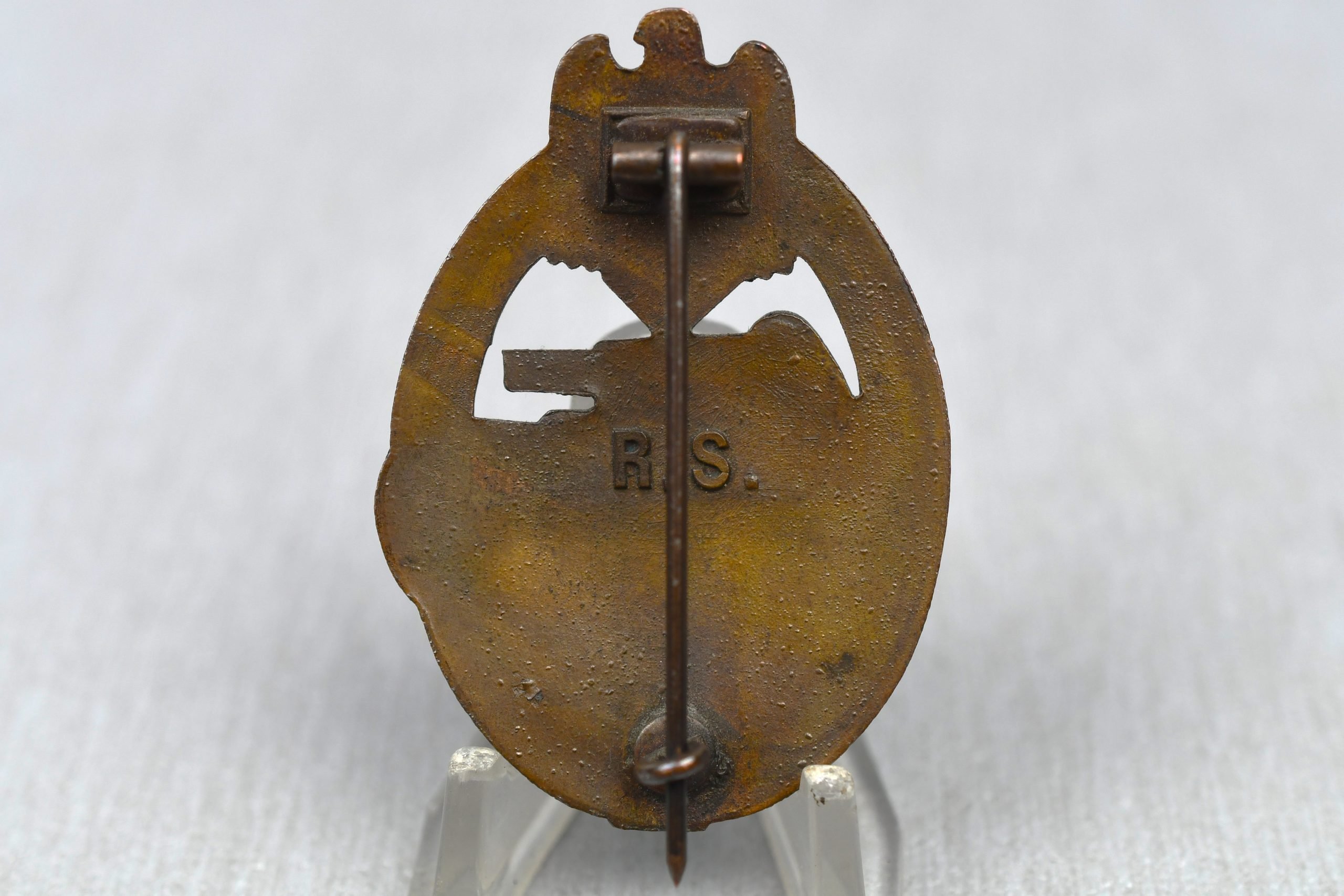 MINT Panzer Assault Badge in bronze by 'R.S.' Rudolf Souval — image 2