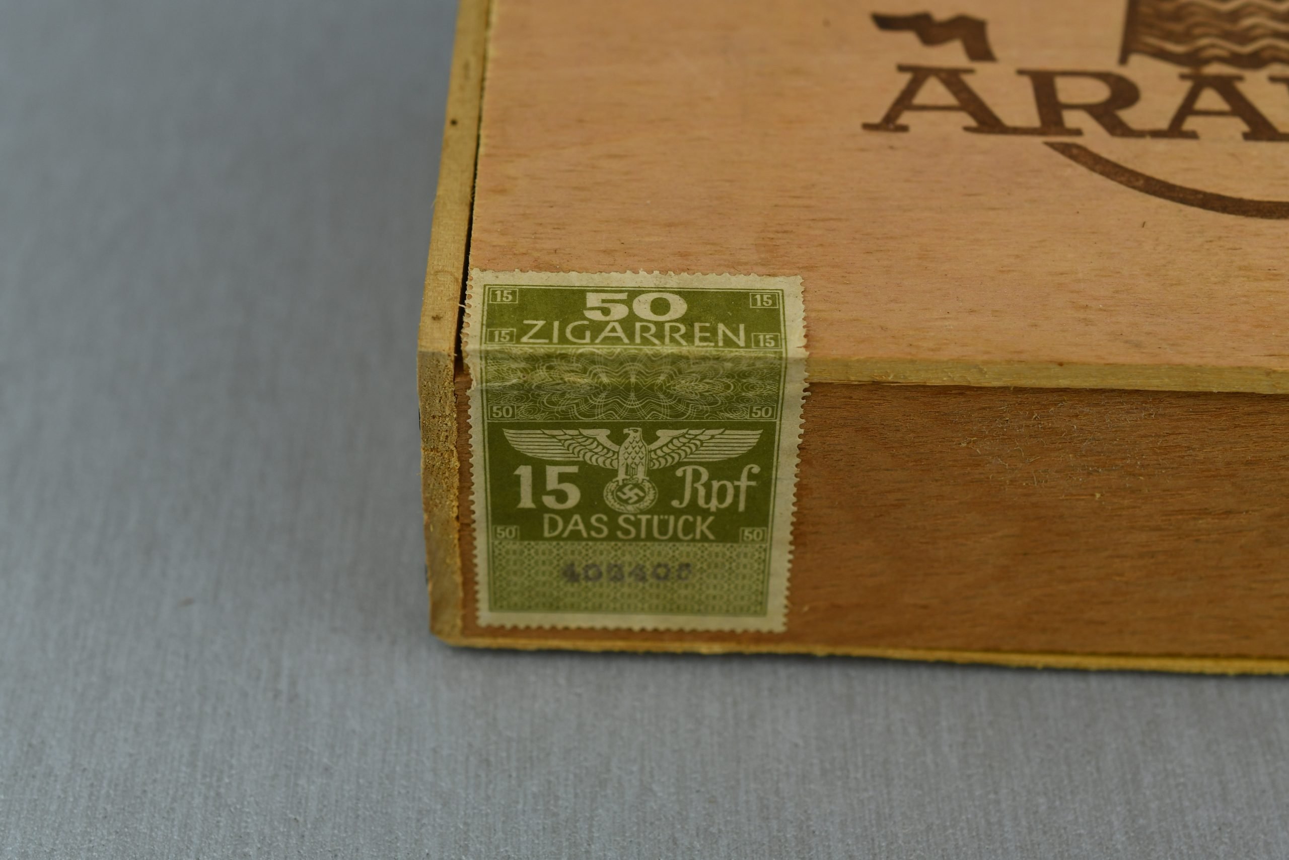 German WW2 Unopened 'Aranca' Cigar Box (50 Cigars) with Original Nazi Seal — image 4
