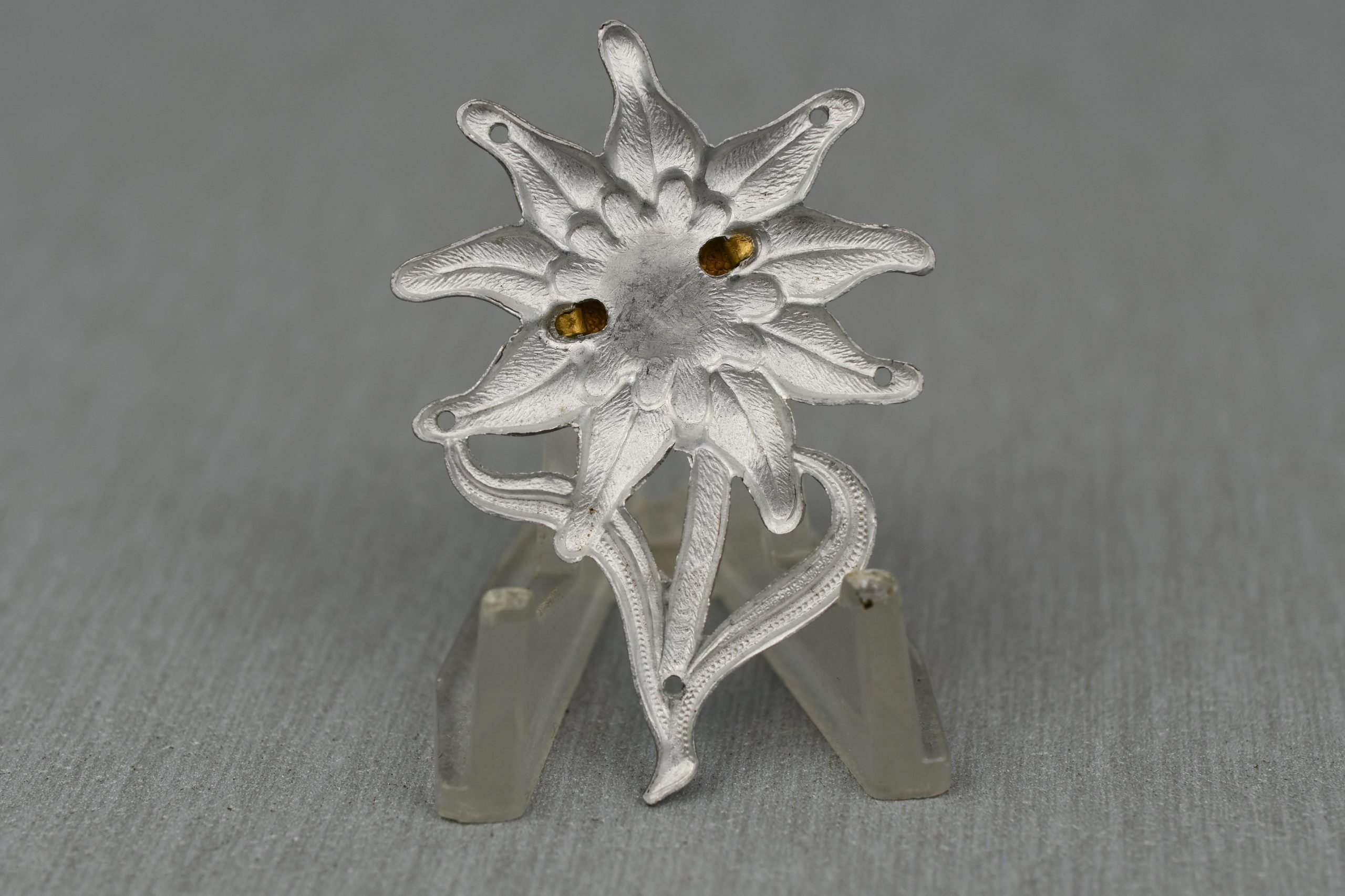 Early army (Heer) Gebirgsjäger mountain cap edelweiss in aluminum — image 2