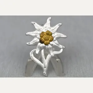 Early army (Heer) Gebirgsjäger mountain cap edelweiss in aluminum