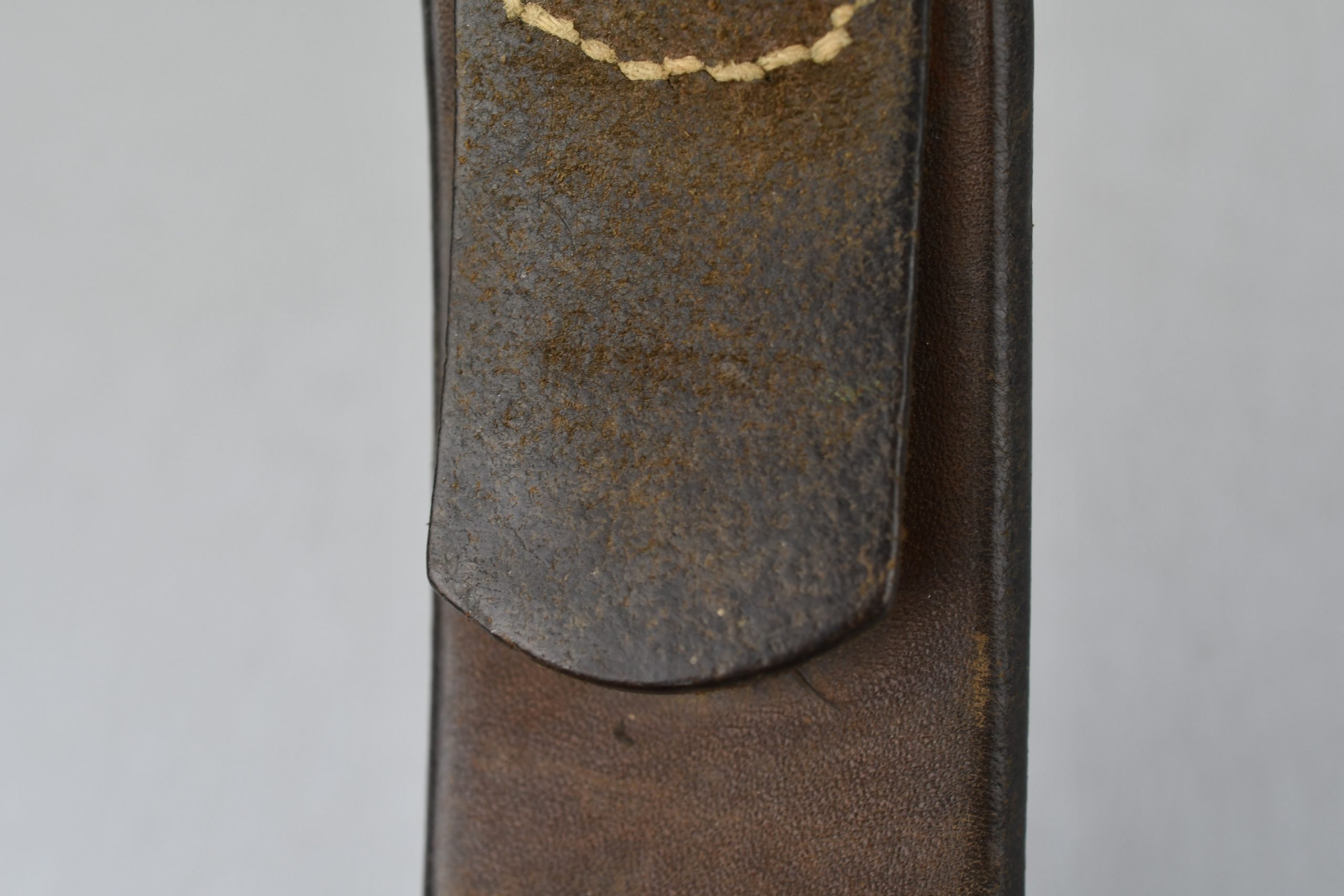 Early Wehrmacht leather equipment belt with aluminum hook 1938 — image 5