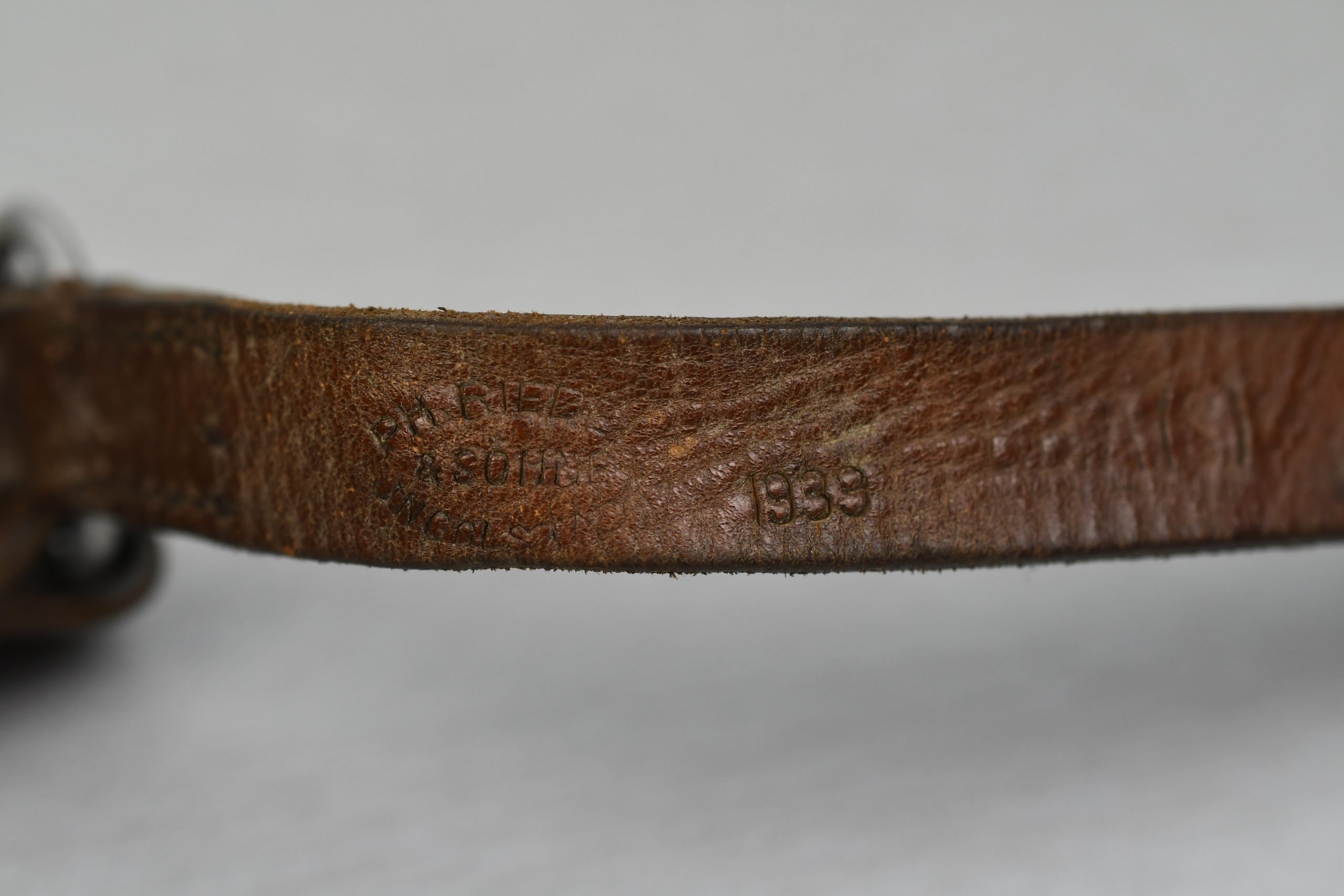 Early Luftwaffe brown leather Y-strap 'Koppeltragegestell'1939 'LBA' — image 8