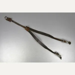 Early Luftwaffe brown leather Y-strap 'Koppeltragegestell'1939 'LBA'