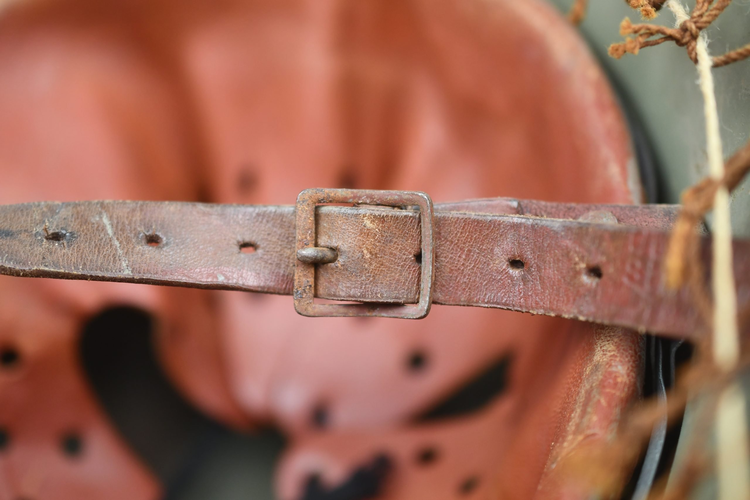 M40 Norwegian reissued steel helmet ET64 with camouflage net — image 17