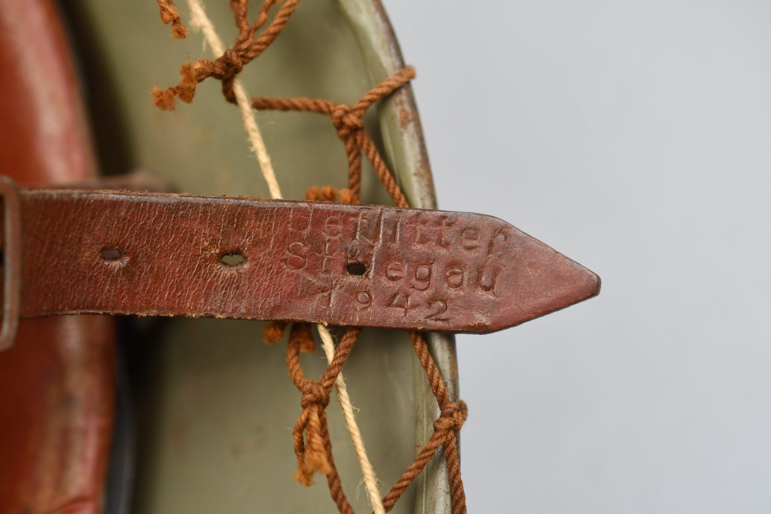 M40 Norwegian reissued steel helmet ET64 with camouflage net — image 18