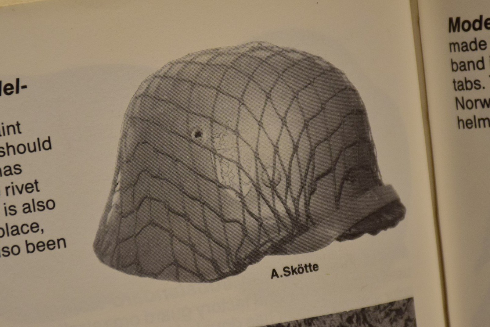 M40 Norwegian reissued steel helmet ET64 with camouflage net — image 24