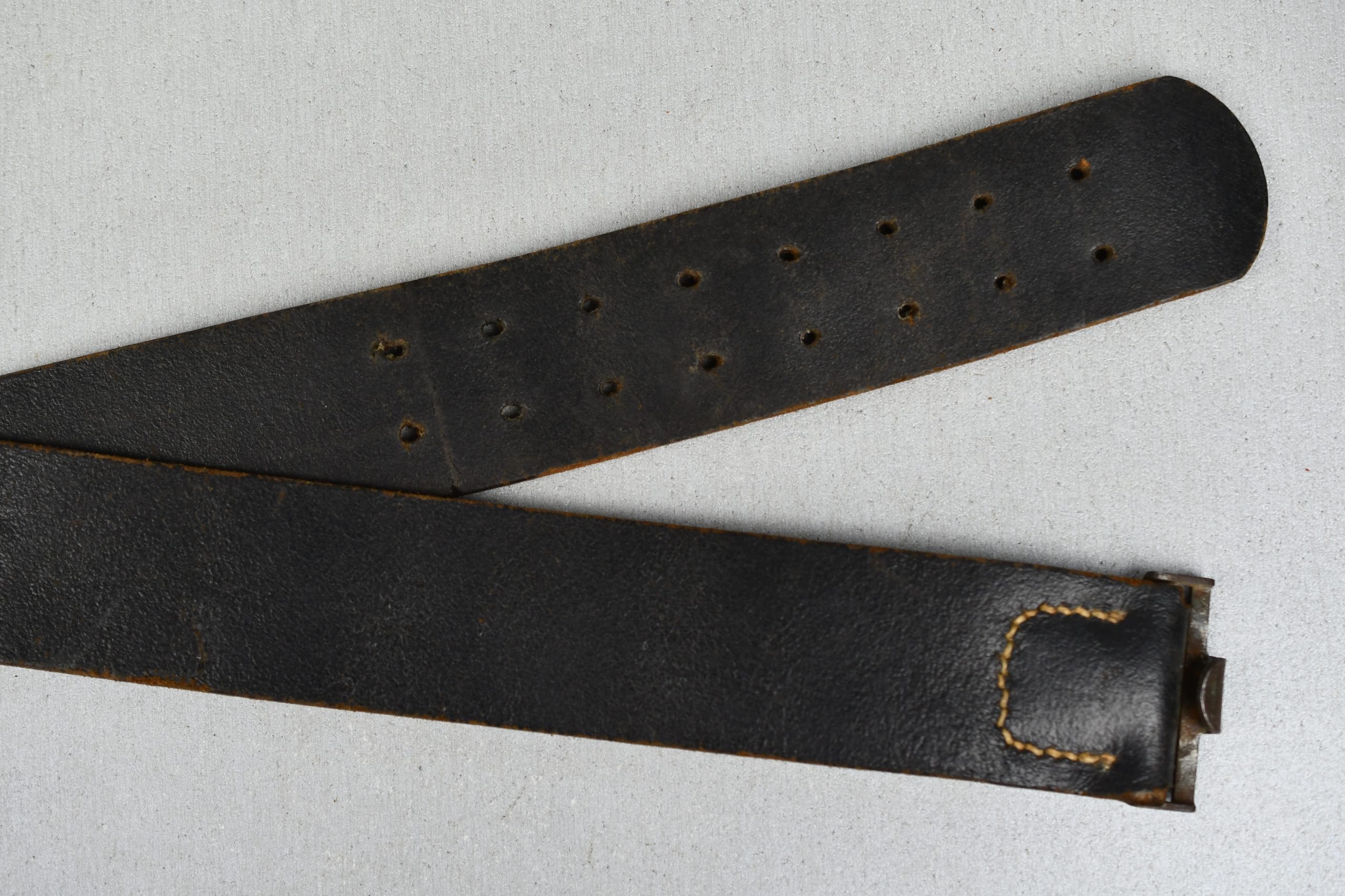 Late-war Wehrmacht leather equipment belt — image 2