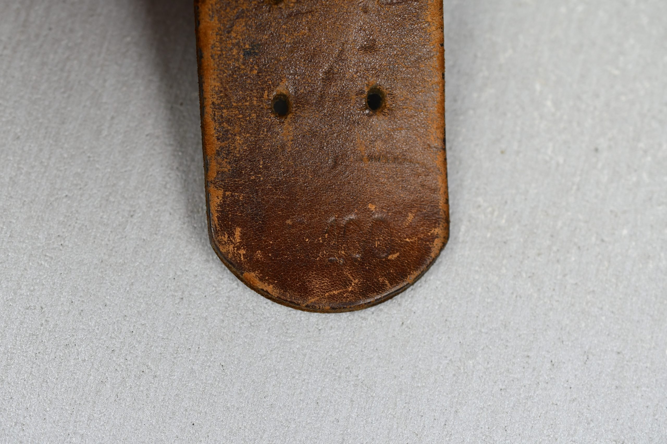 Late-war Wehrmacht leather equipment belt — image 4