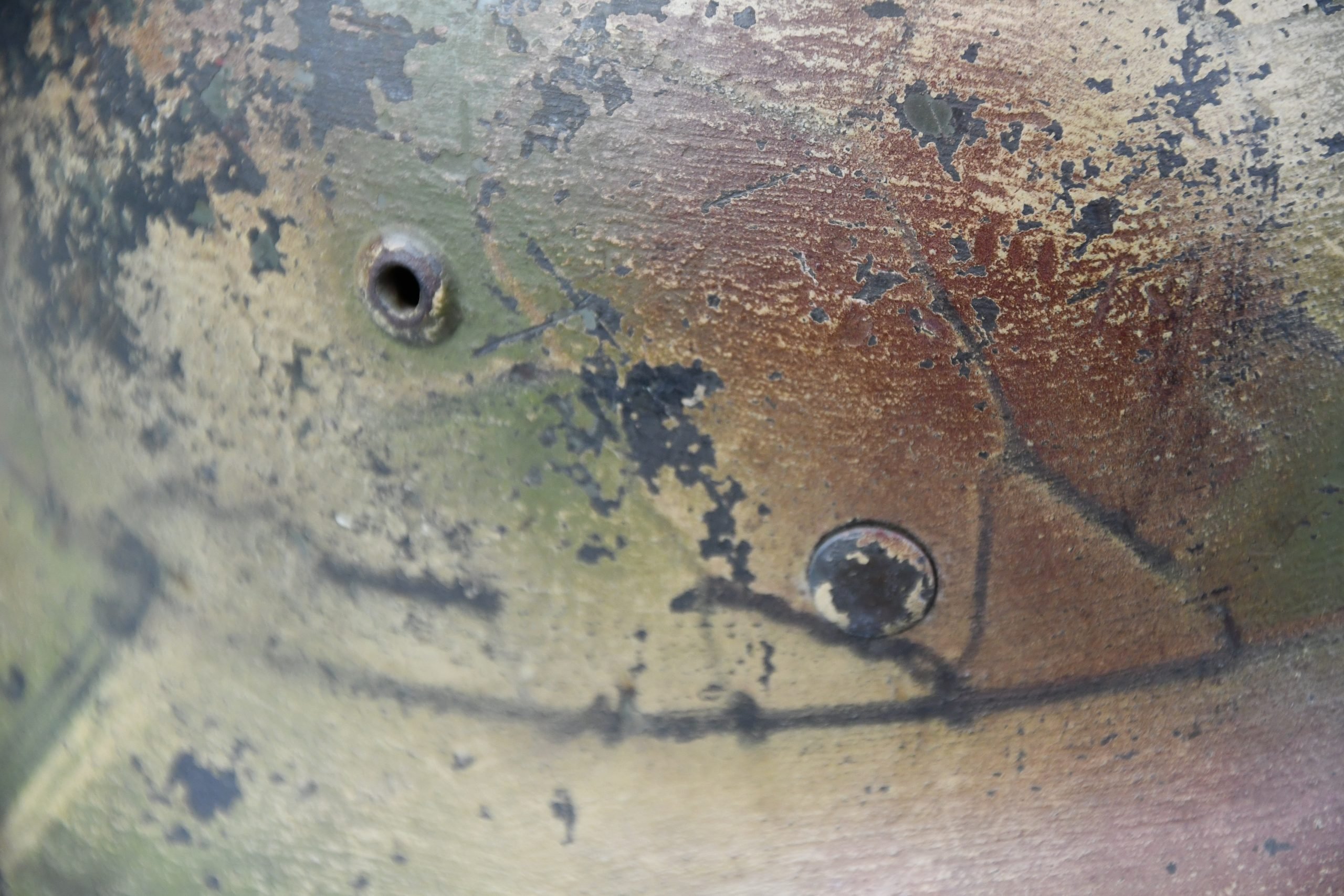 M35 army (Heer) double decal three tone 'Normandy' ex-chicken wire camouflage helmet Q66 — image 12