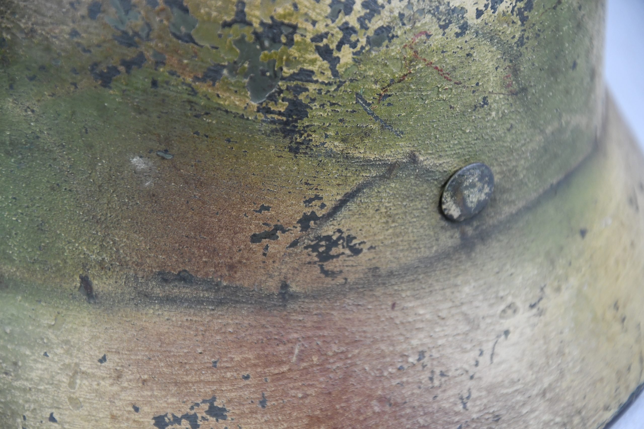 M35 army (Heer) double decal three tone 'Normandy' ex-chicken wire camouflage helmet Q66 — image 14