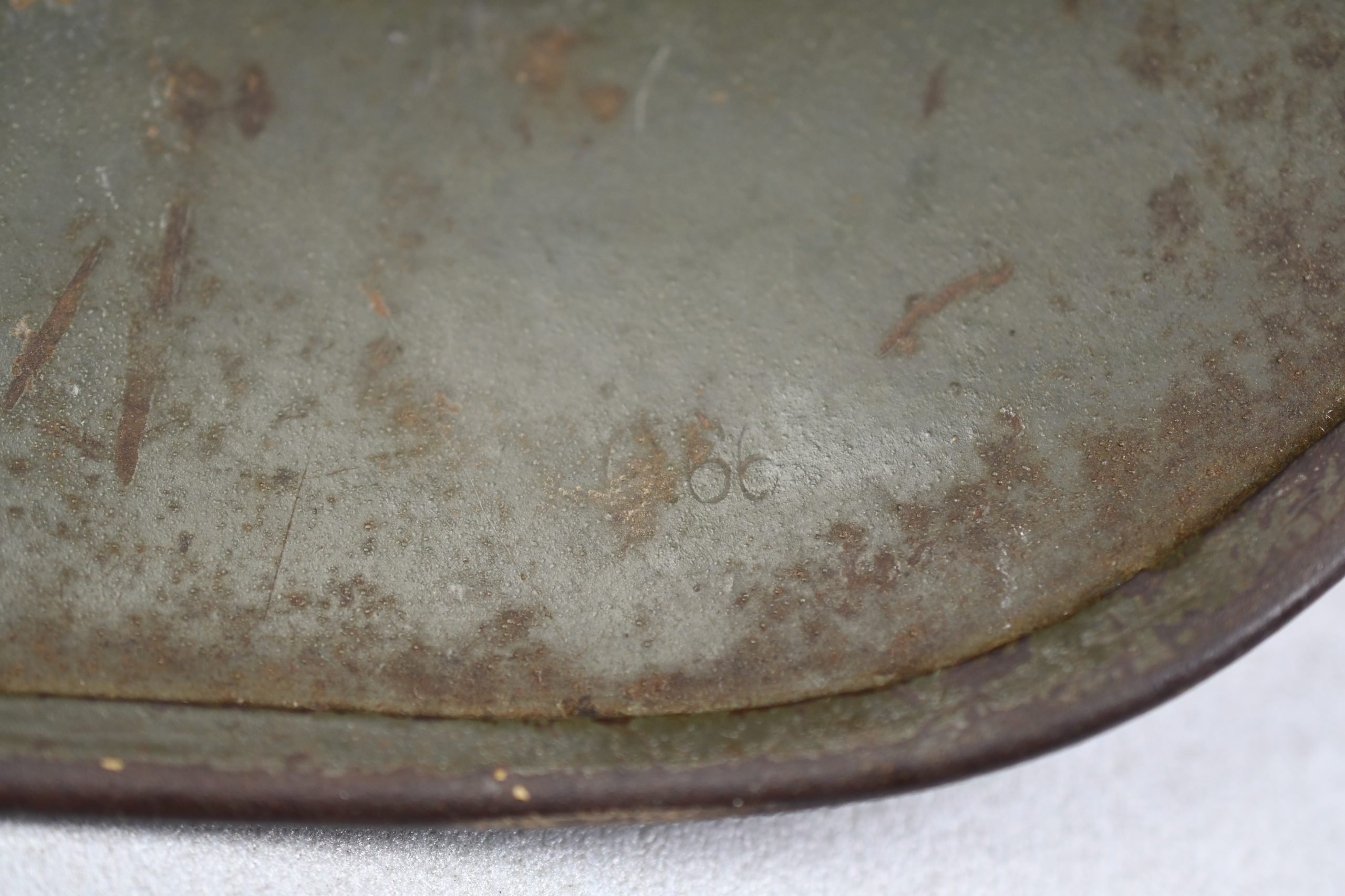 M35 army (Heer) double decal three tone 'Normandy' ex-chicken wire camouflage helmet Q66 — image 18