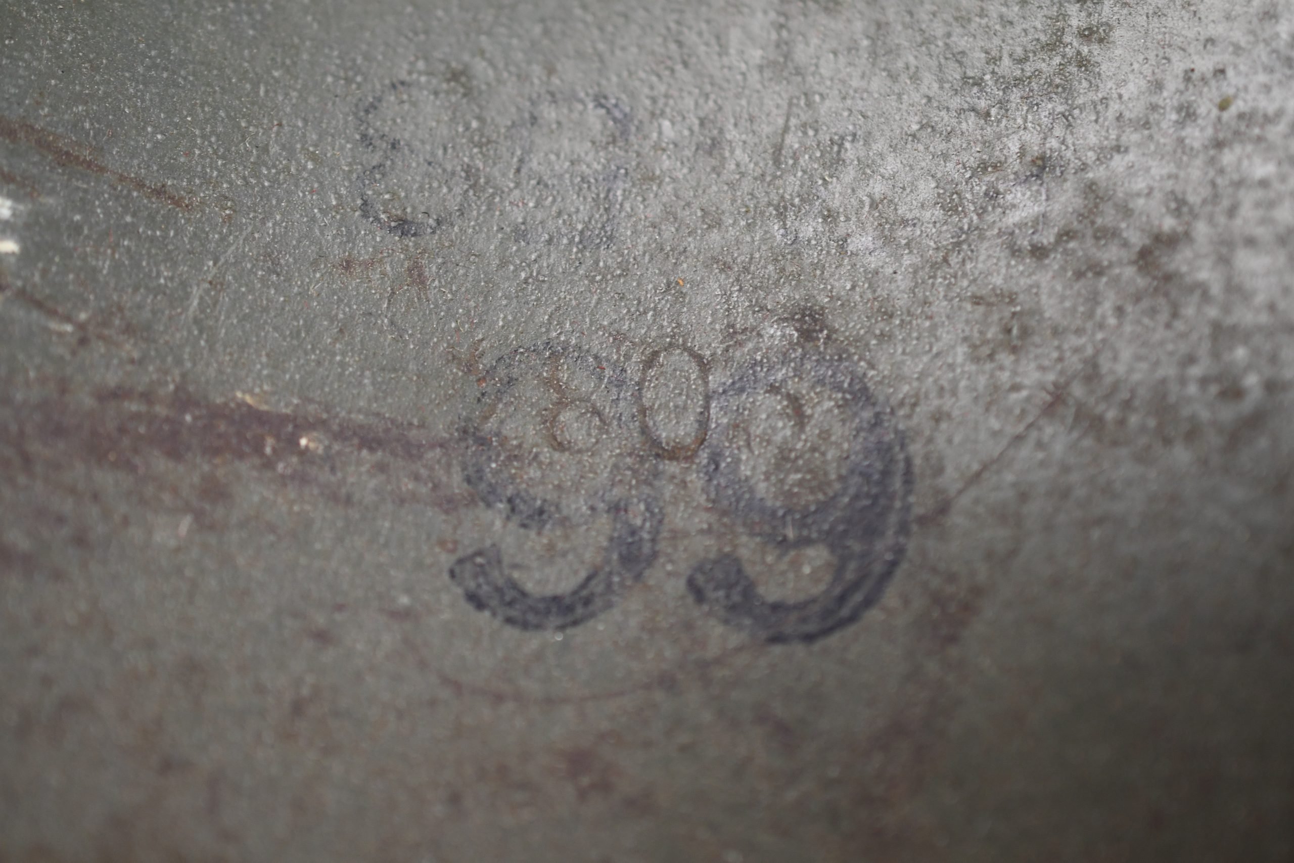 M35 army (Heer) double decal three tone 'Normandy' ex-chicken wire camouflage helmet Q66 — image 19