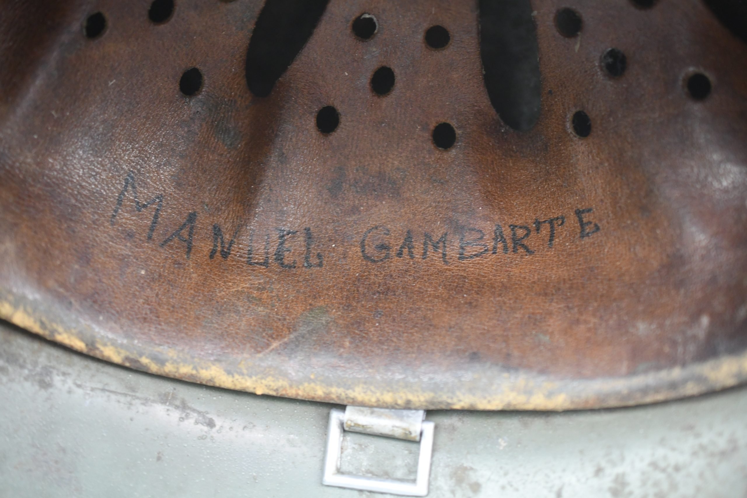 M35 army (Heer) double decal three tone 'Normandy' ex-chicken wire camouflage helmet Q66 — image 22