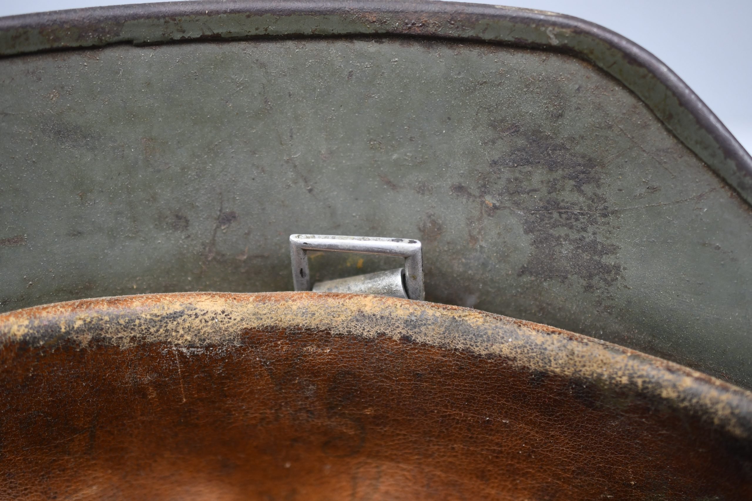 M35 army (Heer) double decal three tone 'Normandy' ex-chicken wire camouflage helmet Q66 — image 25