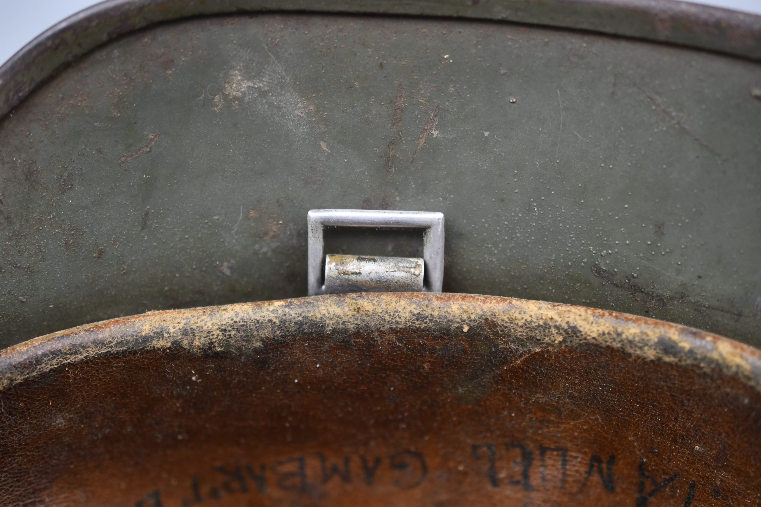 M35 army (Heer) double decal three tone 'Normandy' ex-chicken wire camouflage helmet Q66 — image 26